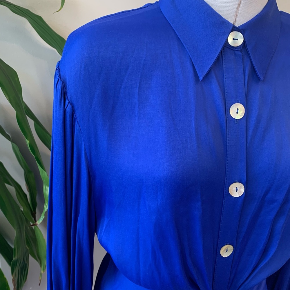 NWT Farm Rio Blue Midi Dress - Picture 3 of 12